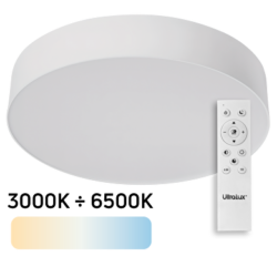 LED димираща плафониера, кръг, бяла 72W, 3000-6500K, IP20