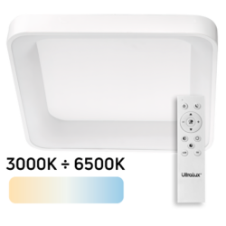 LED димираща плафониера, Квадрат, бяла 72W, 3000-6500K, IP20